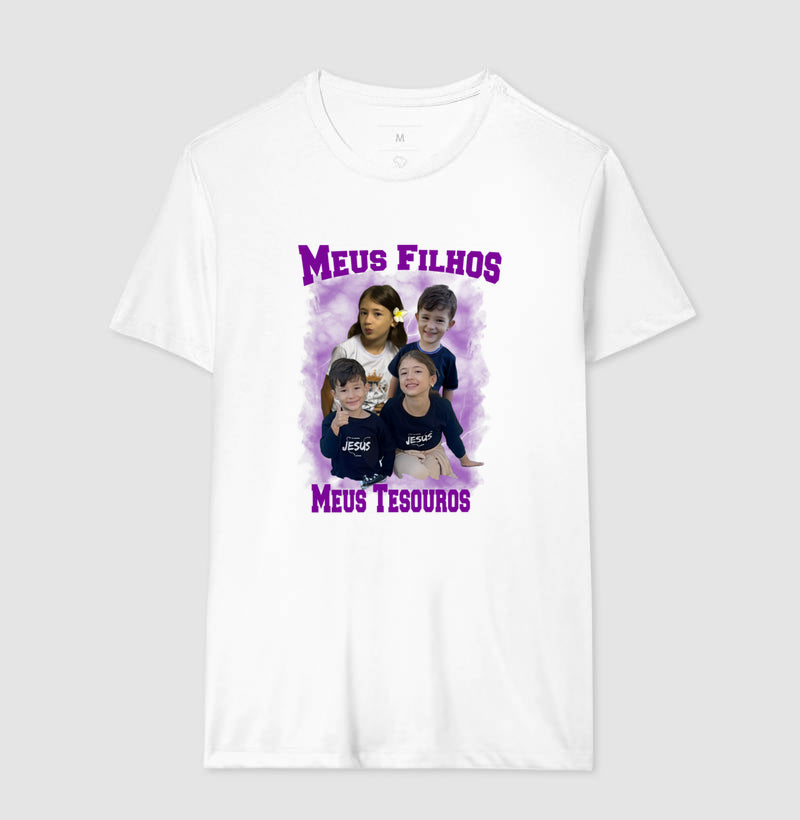 Camiseta Bootleg Personalizada - Meus Tesouros Com fotos