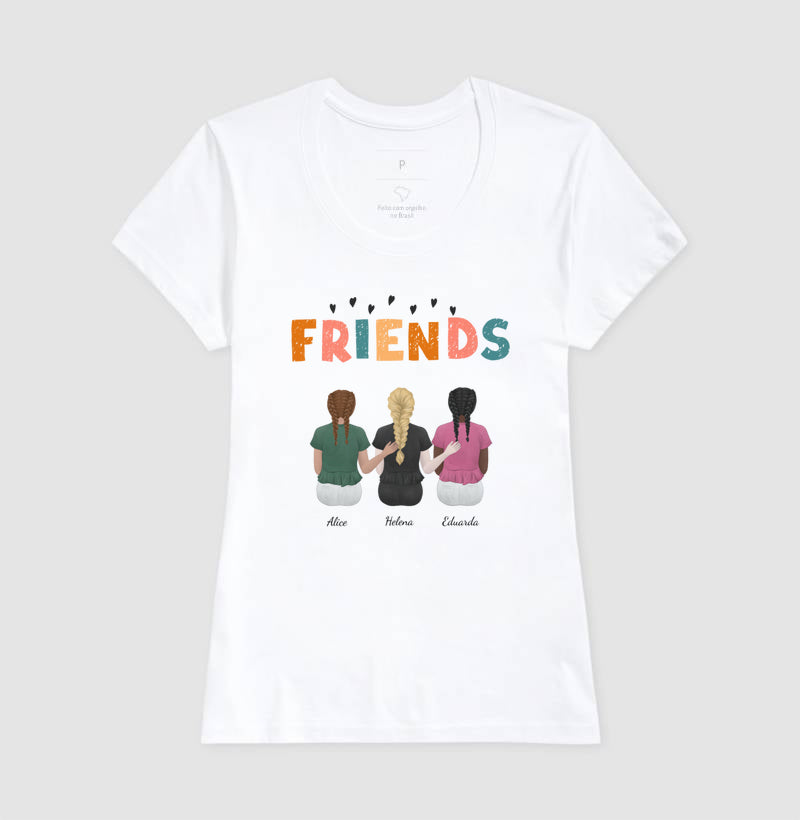 Camiseta Personalizada - Melhores Amigas