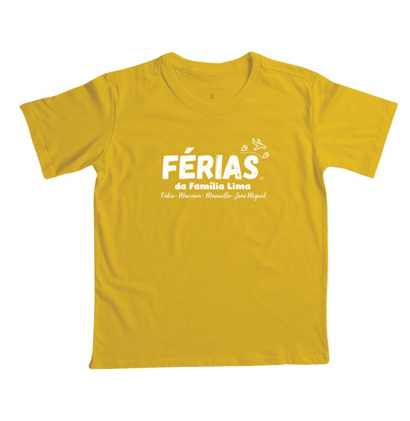 Camiseta Personalizada Infantil - Férias em Família