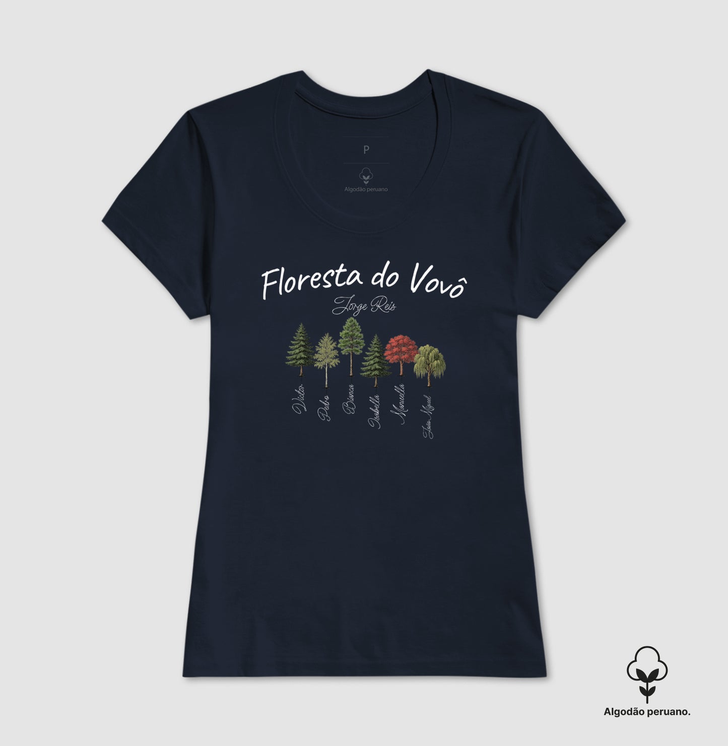 Camiseta Personalizada - Floresta do Vovô (Algodão Peruano)