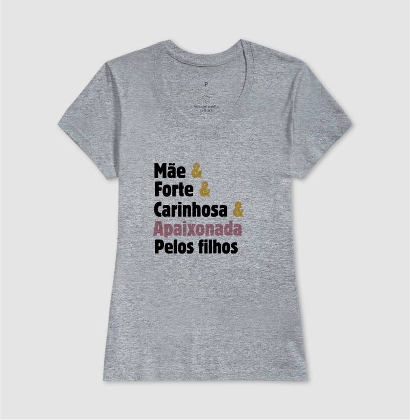 Camiseta Personalizada - Mãe apaixonada pelos filhos