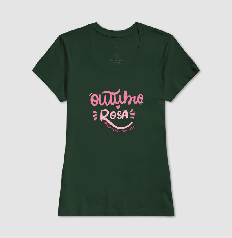 Camiseta Personalizada - Outubro Rosa