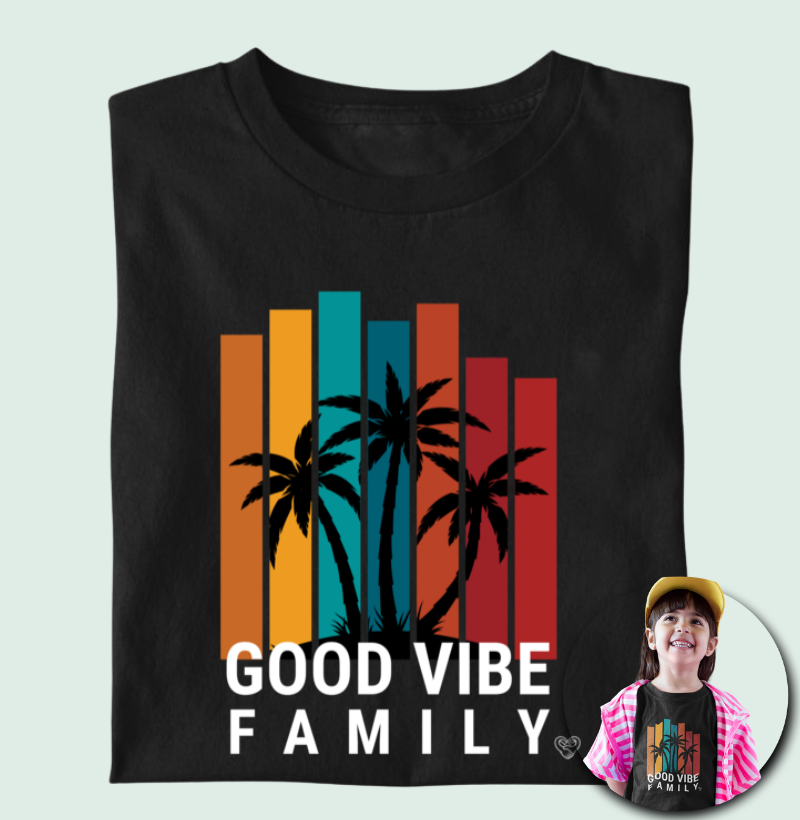 Camiseta Infantil Família Good Vibe