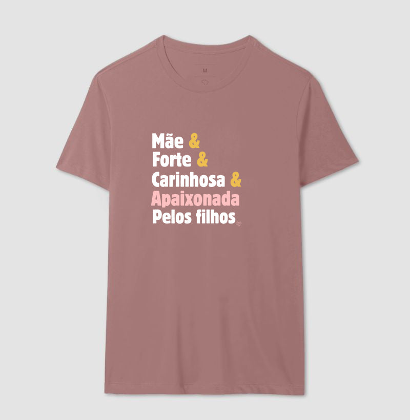 Camiseta Personalizada - Mãe apaixonada pelos filhos