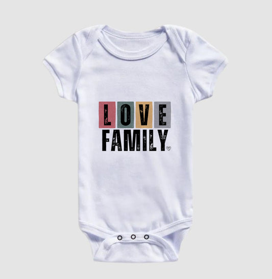 Body infntil Love Family colorida