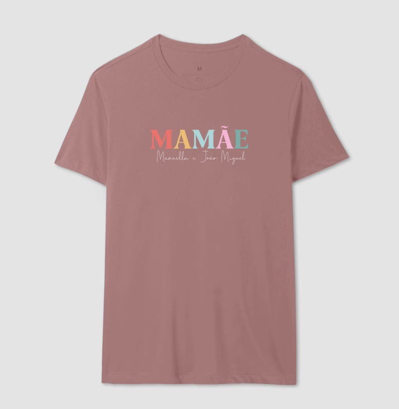 Camiseta Personalizada Mamãe colorida