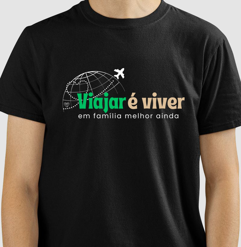 Camiseta - Viajar é Viver