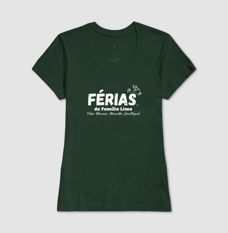Camiseta Personalizada - Férias em Família