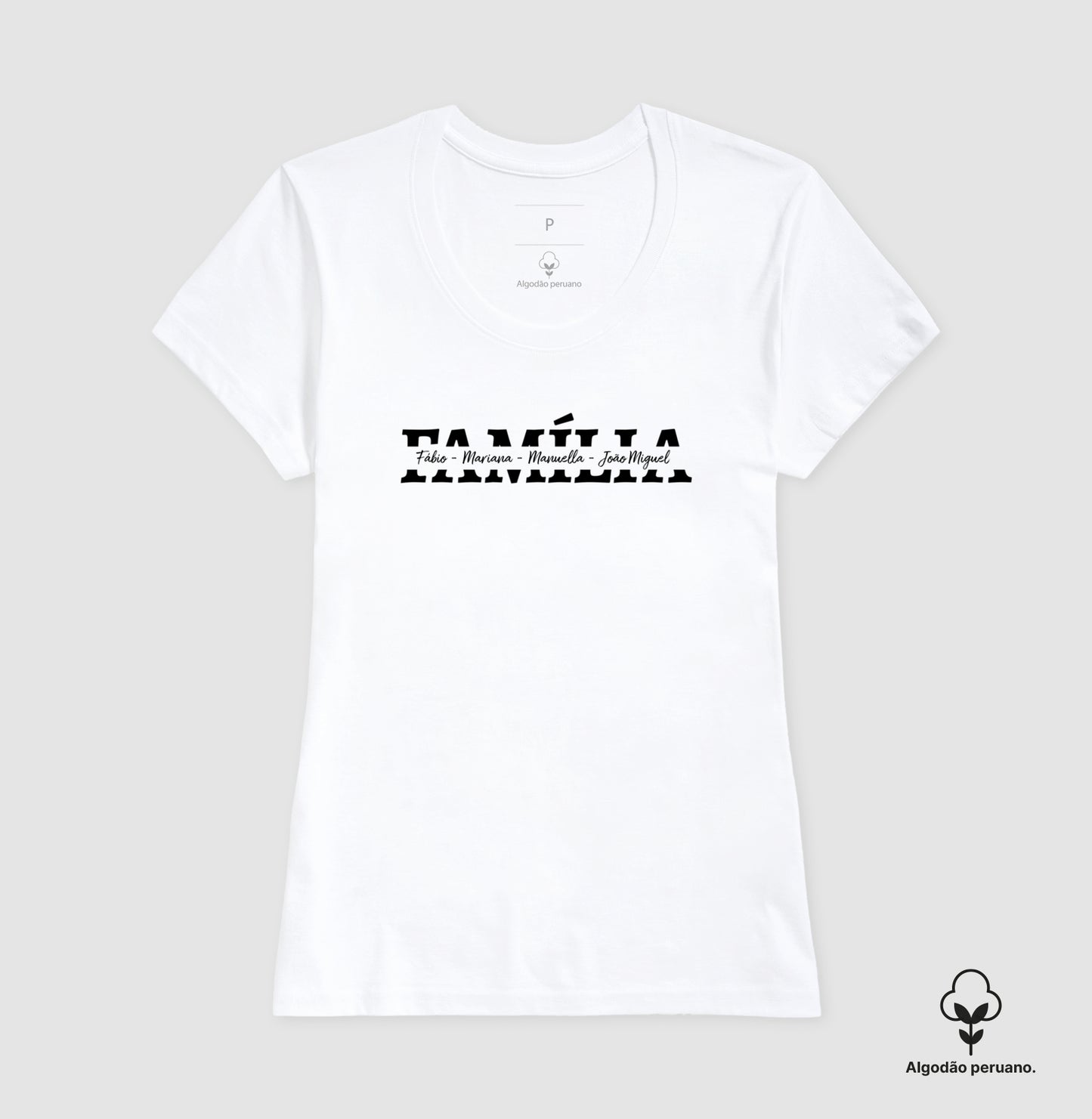 Camiseta Família - Nome dos integrantes
