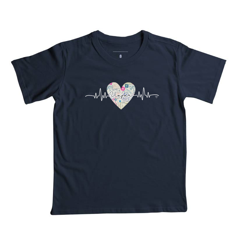 Camiseta Infantil Amo Viajar