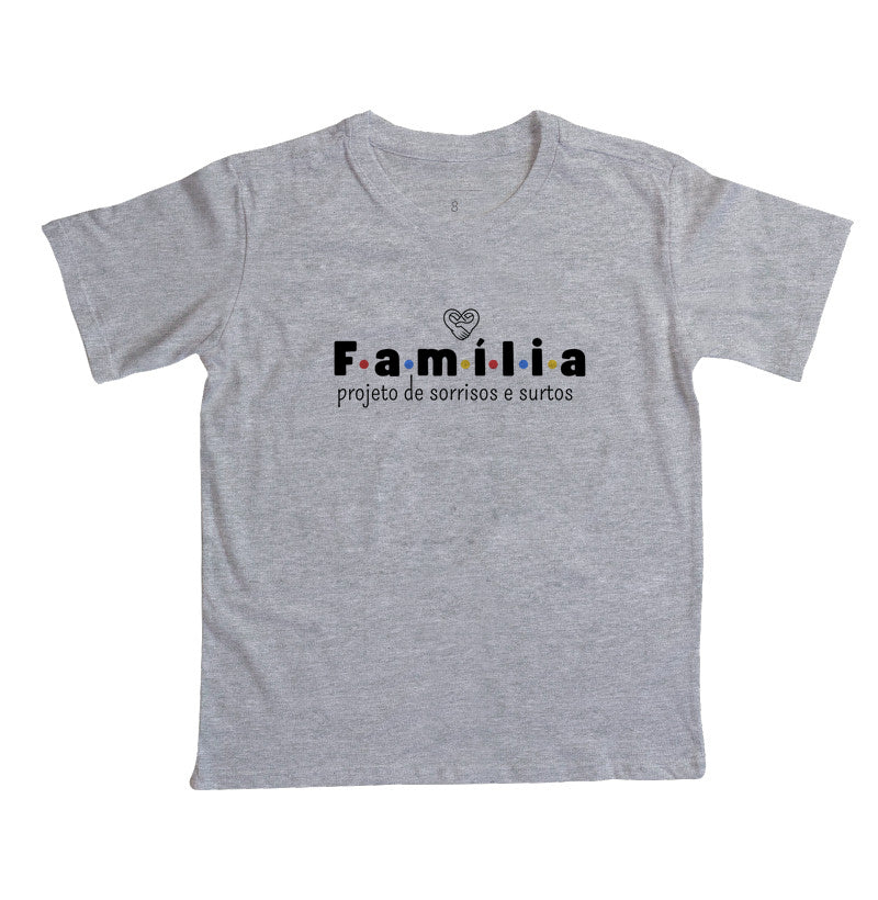 Camiseta Infantil Família Projeto de sorrisos e caos