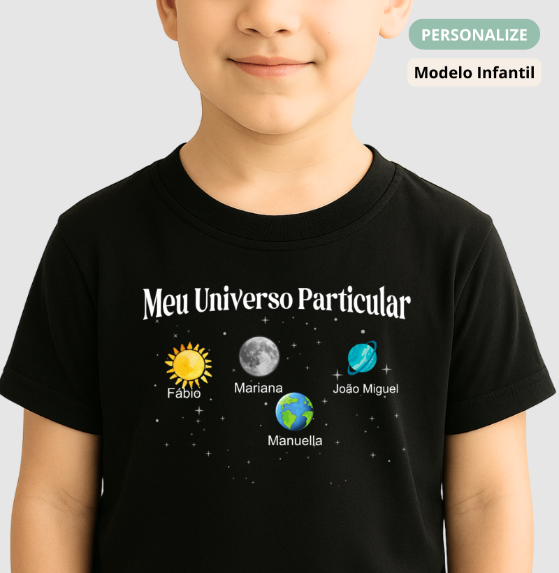 Camiseta Infantil Personalizada - Universo Particular