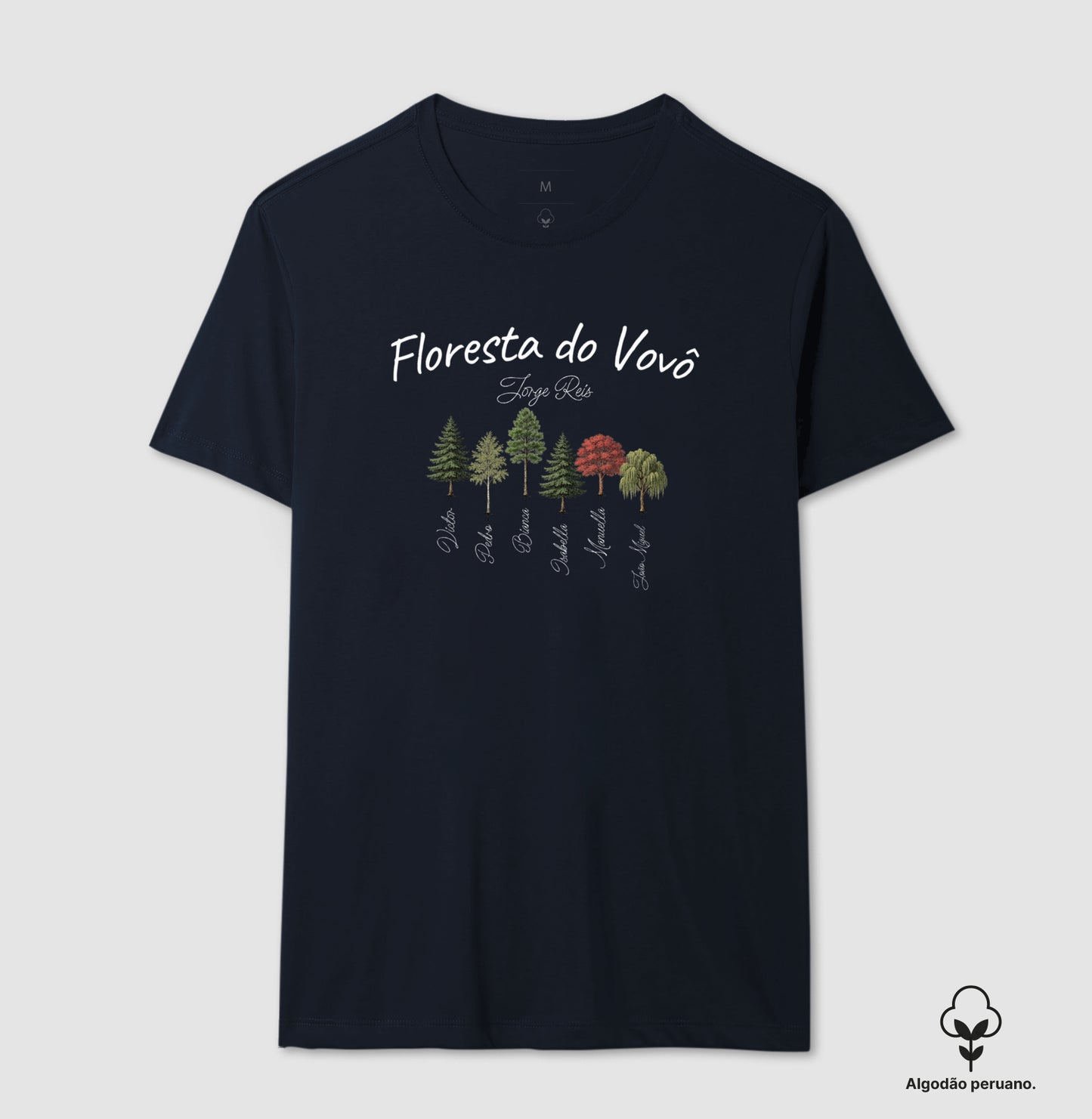 Camiseta Personalizada - Floresta do Vovô (Algodão Peruano)