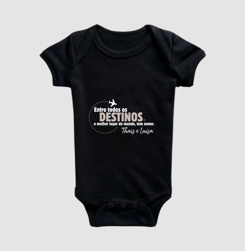 Body infantil Personalizado Viagem Entre todos os Destinos