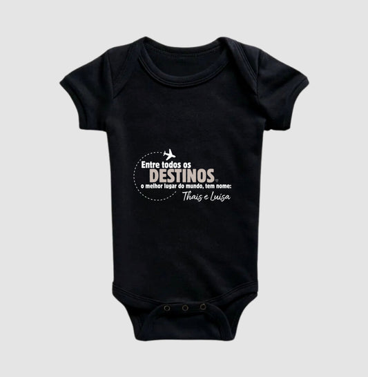 Body infantil Personalizado Viagem Entre todos os Destinos