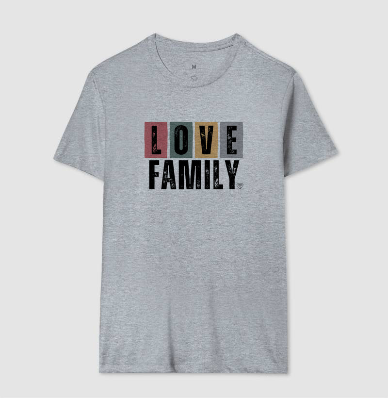 Camiseta Love Family colorida