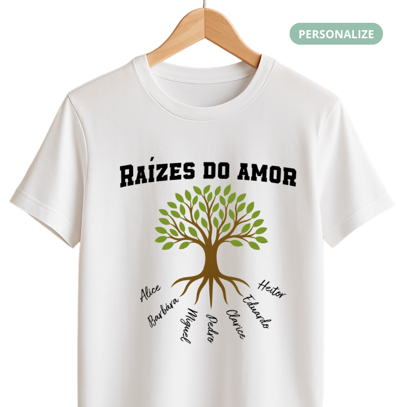 Camiseta Personalizada - RaĆzes do Amor