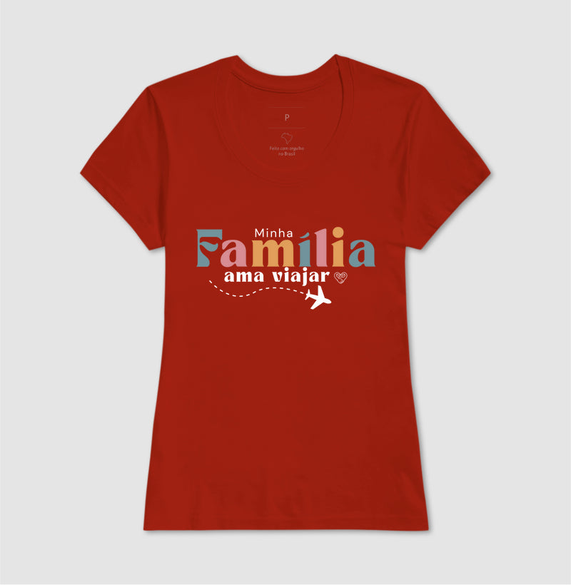 Camiseta Família Ama Viajar