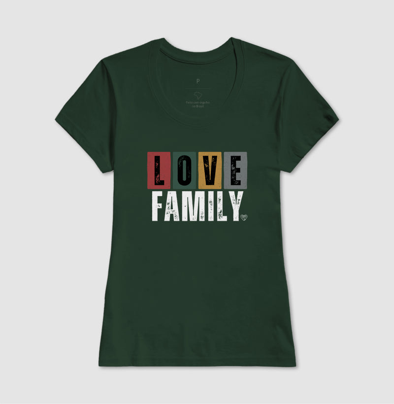 Camiseta - Love Family colorida