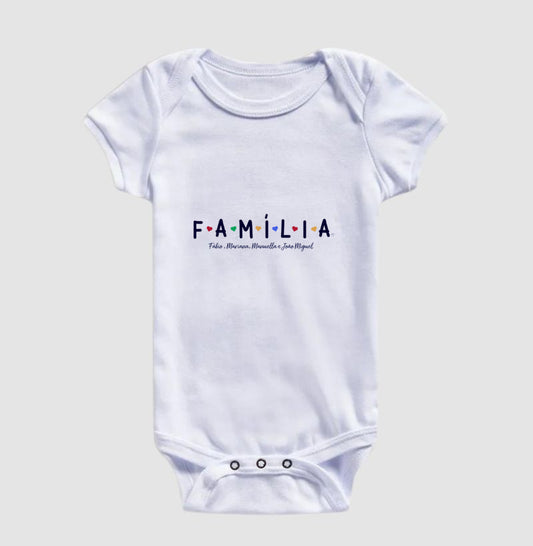 Body Infantil Personalizada Família Divertida