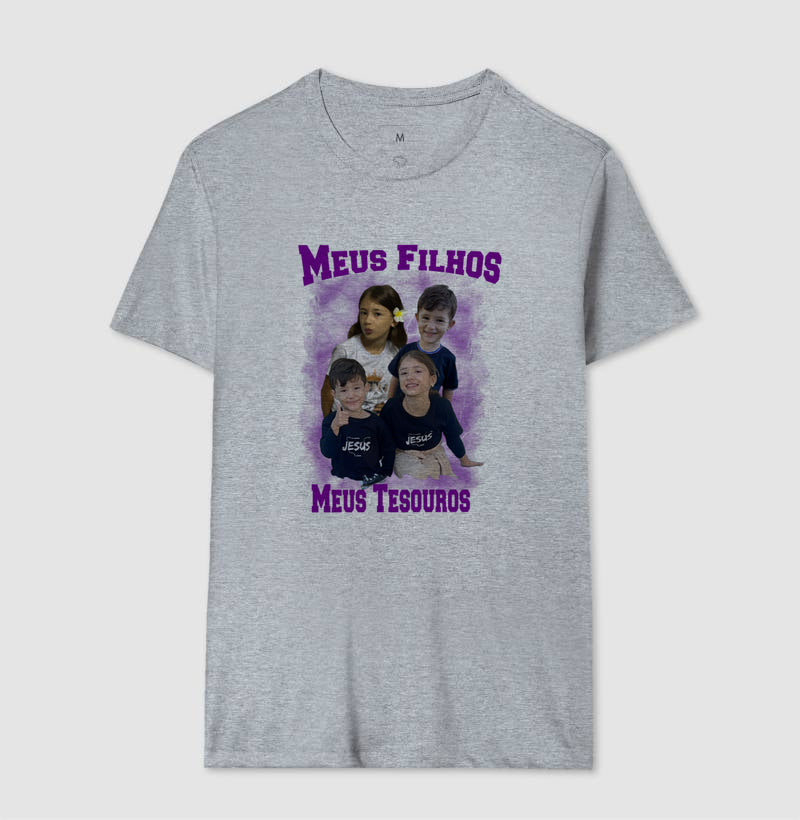Camiseta Bootleg Personalizada - Meus Tesouros Com fotos