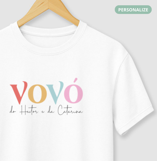 Camiseta Personalizada Vovó Colorida