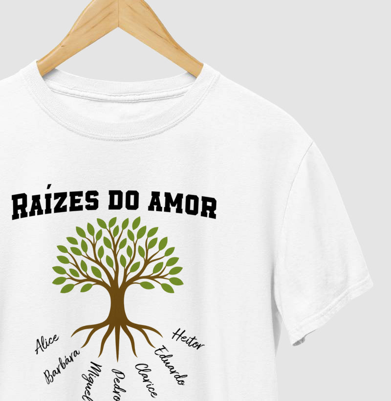 Camiseta Personalizada - RaĆzes do Amor