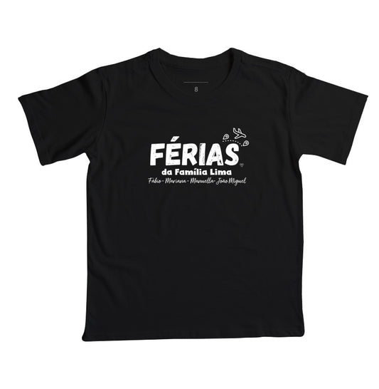 Camiseta Personalizada Infantil - Férias em Família