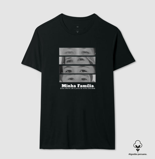 Camiseta Personalizada Família - Olhares (Algodão Peruano)