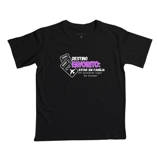 Camiseta Infantil Viagem Família meu Destino Favorito