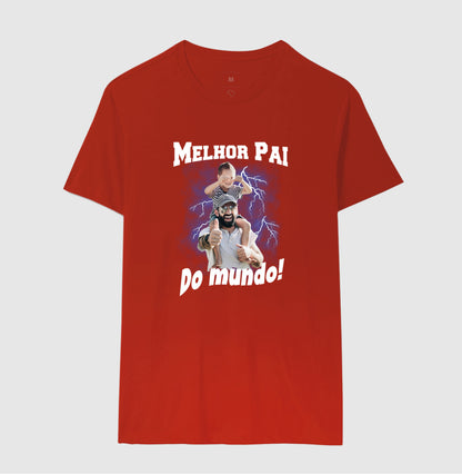 Camiseta Bootleg Personalizada - Melhor Pai do Mundo com fotos