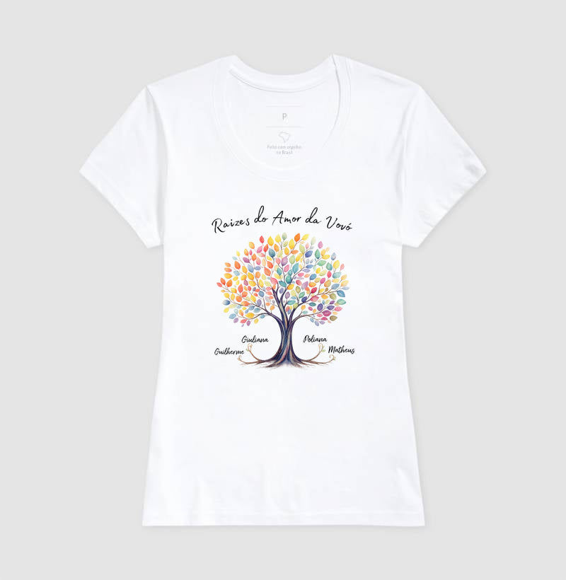 Camiseta Personalizada Raízes do amor da vovó