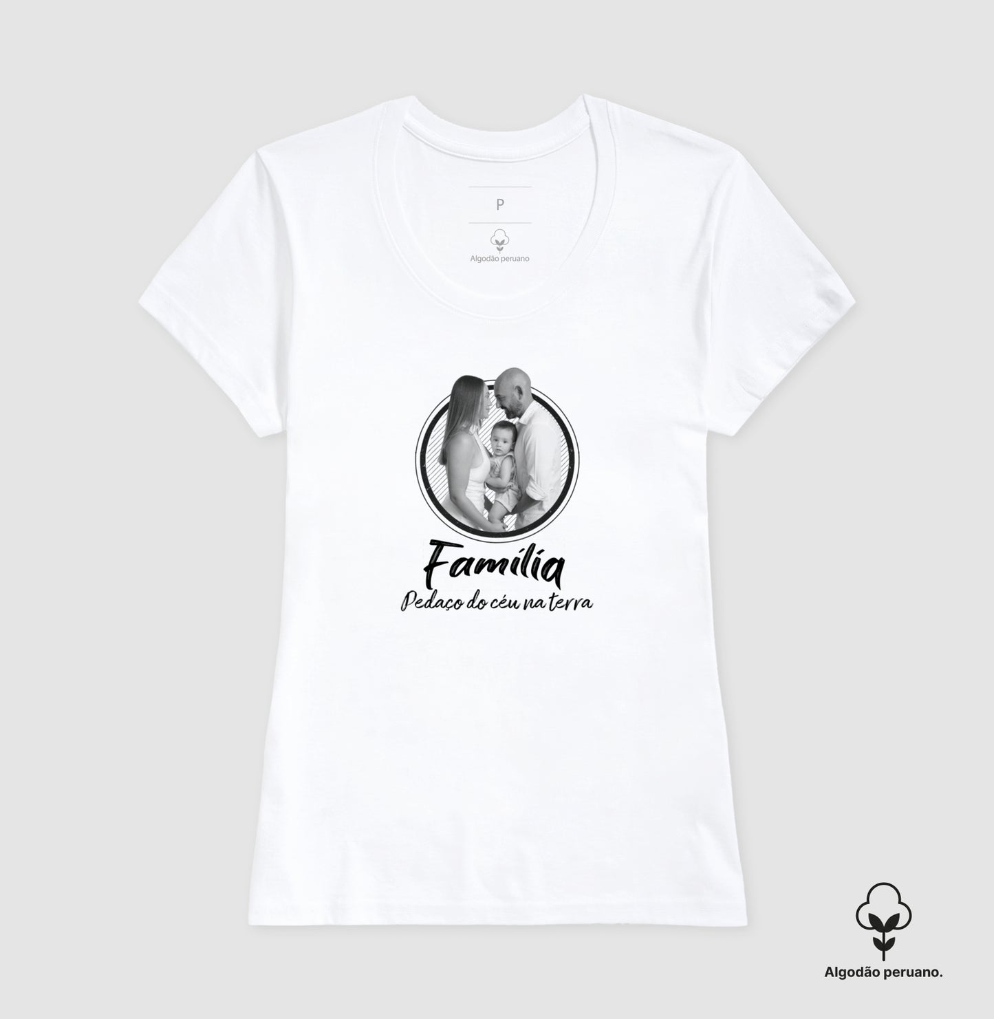 Camiseta Personalizada Família Pedaço de Céu na Terra (Algodão Peruano)
