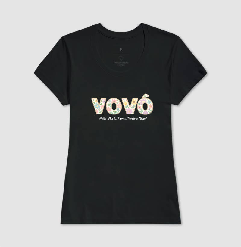 Camiseta Personalizada Vovó/ Bisavó Floral