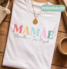 Camiseta Personalizada Mamãe Colorida