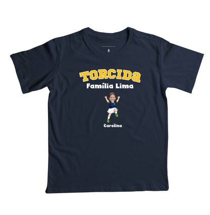 Camiseta Personalizada Infantil Torcida da Família Copa do Mundo