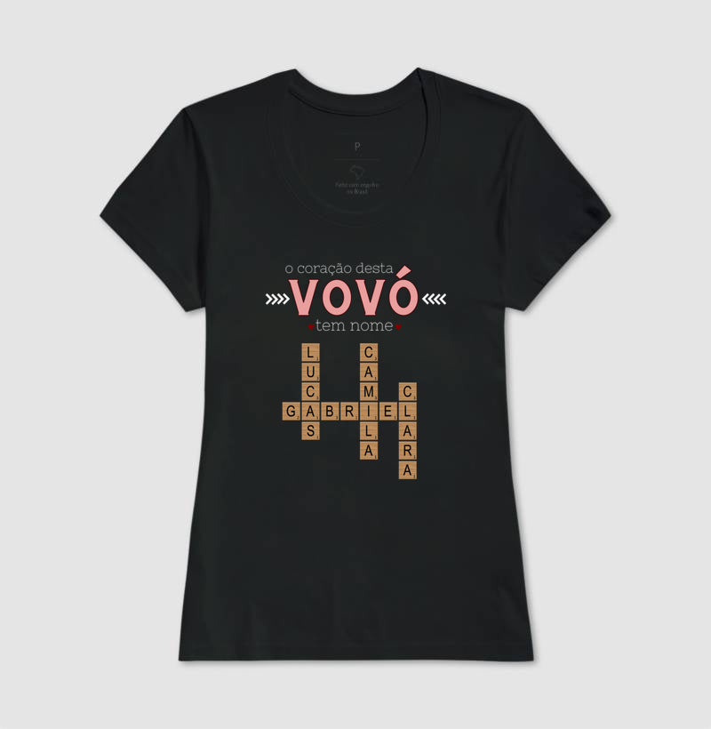 Camiseta Personalizada o coração tem nome