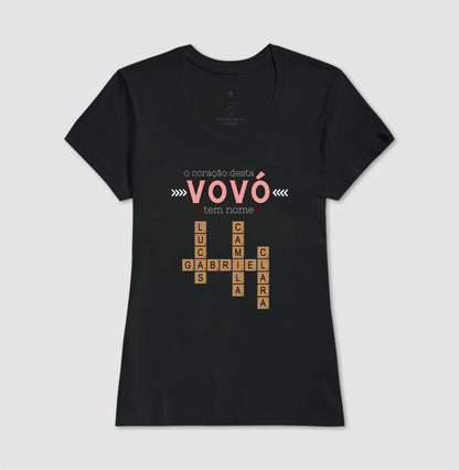 Camiseta Personalizada o coração tem nome