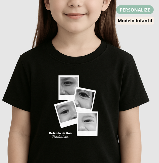 Camiseta Infantil Família - Retrato de nós