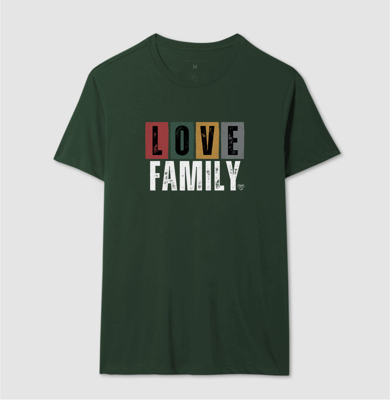 Camiseta Love Family colorida