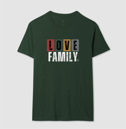 Camiseta Love Family colorida