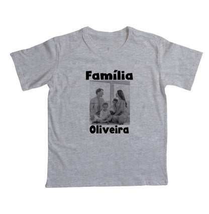 Camiseta Infantil Família - Foto Retrato