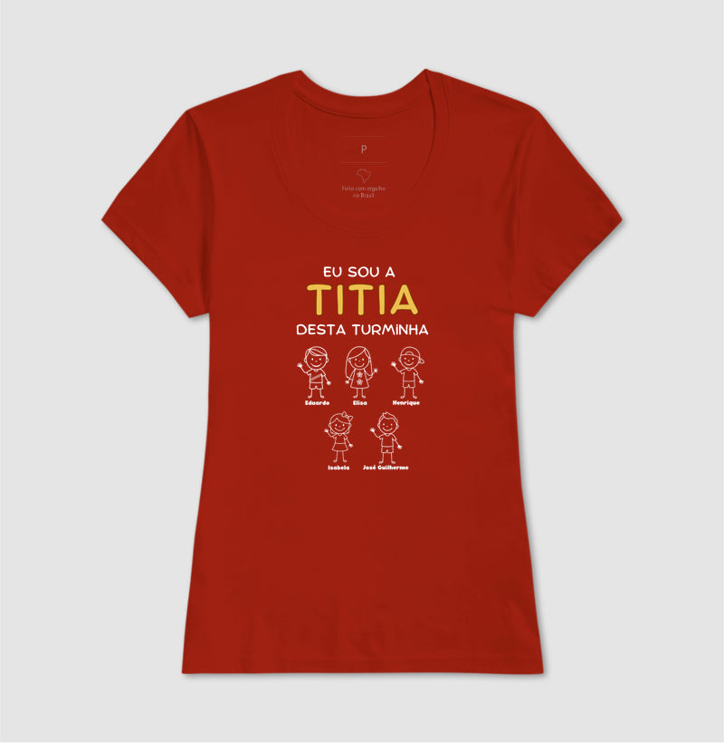 Camiseta Personalizada Eu sou o Titio/Titia desta turminha