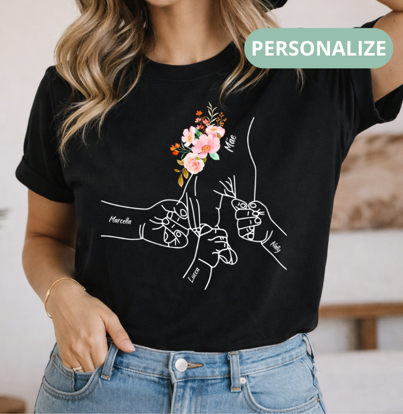 Camiseta Personalizada Mão de amor mãe