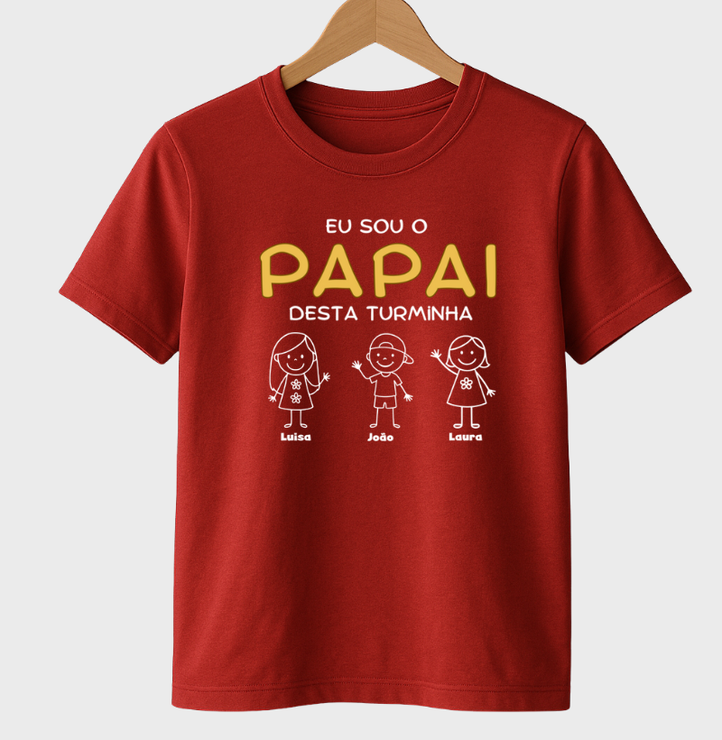 Camiseta Personalizada Eu sou o Papai desta turminha