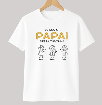 Camiseta Personalizada Eu sou o Papai desta turminha