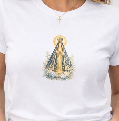 Camiseta Nossa Senhora Aparecida Aquarela