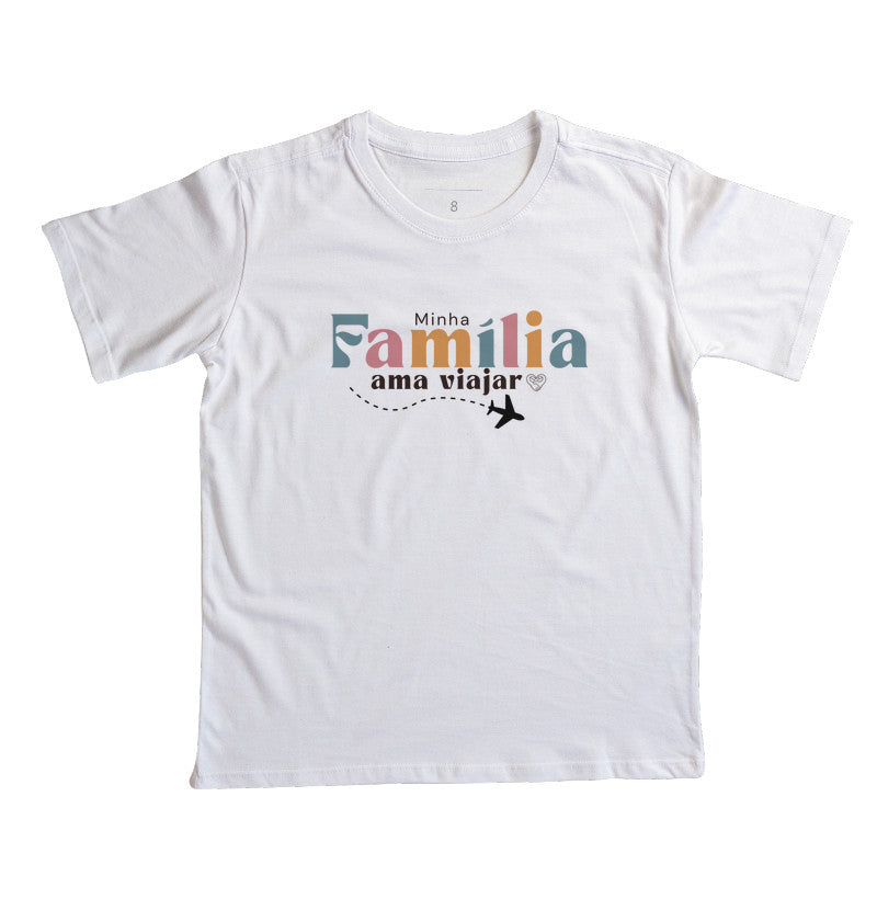 Camiseta Infantil Família que Ama Viajar