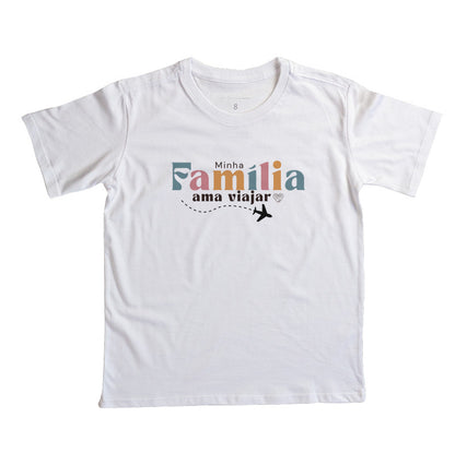 Camiseta Infantil Família que Ama Viajar