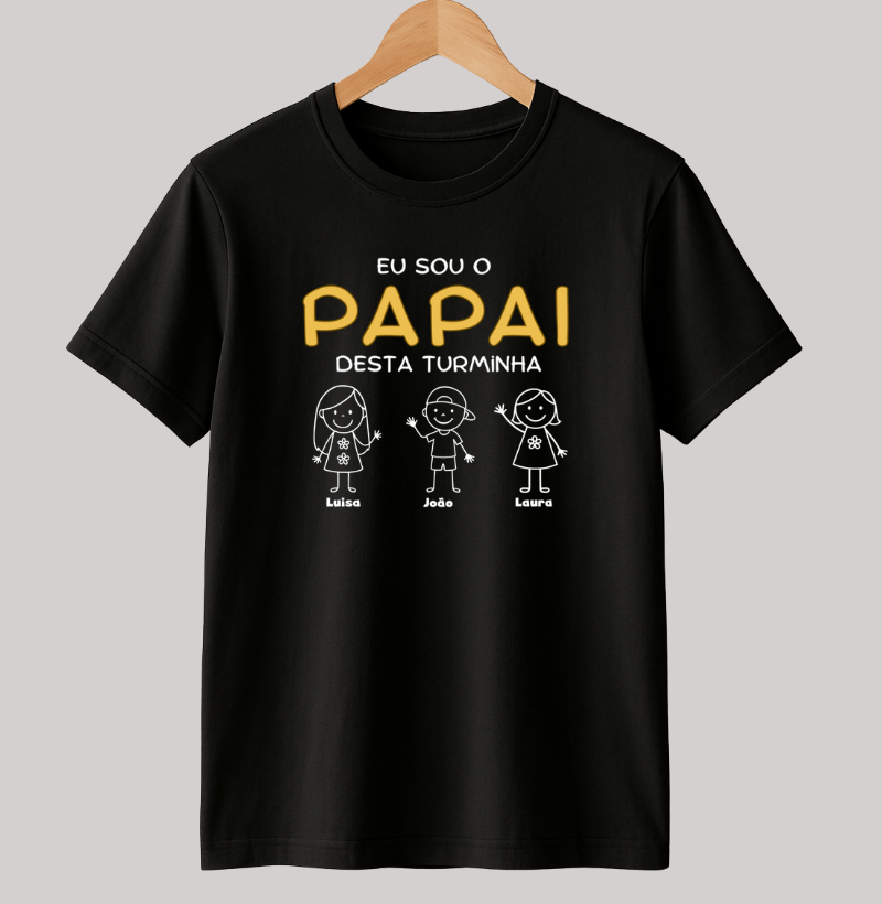 Camiseta Personalizada Eu sou o Papai desta turminha